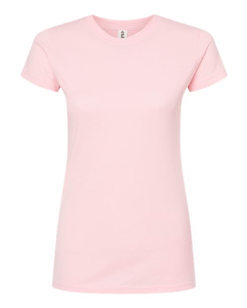 Women's Fine Jersey Slim Fit T-Shirt - Pink Front