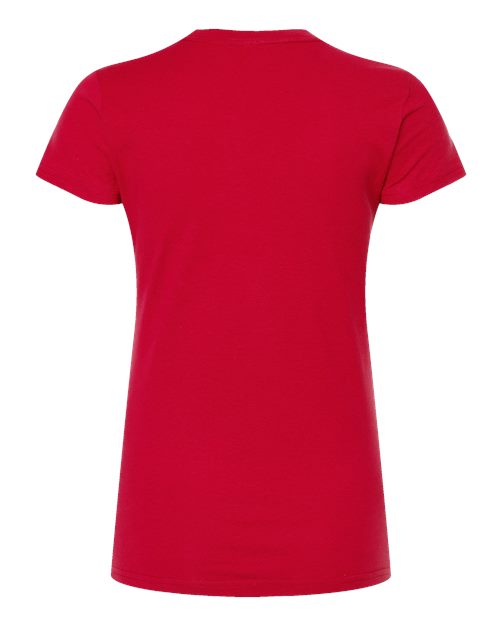 Women's Fine Jersey Slim Fit T-Shirt - Red Back