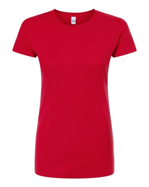 Women's Fine Jersey Slim Fit T-Shirt - Red Front