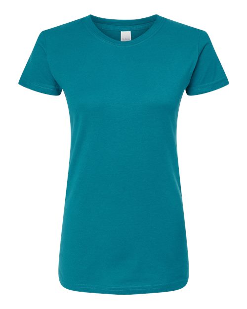 Women's Fine Jersey Slim Fit T-Shirt - Teal Front