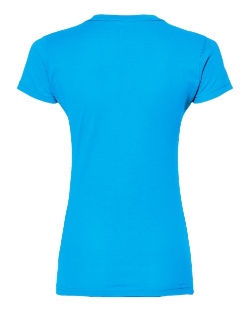 Women's Fine Jersey Slim Fit T-Shirt - Turquoise Back