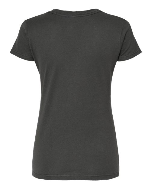 Women's Fine Jersey V-Neck T-Shirt - Charcoal Back