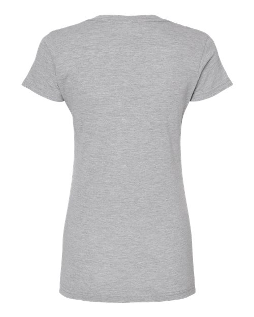 Women's Fine Jersey V-Neck T-Shirt - Heather Grey Back