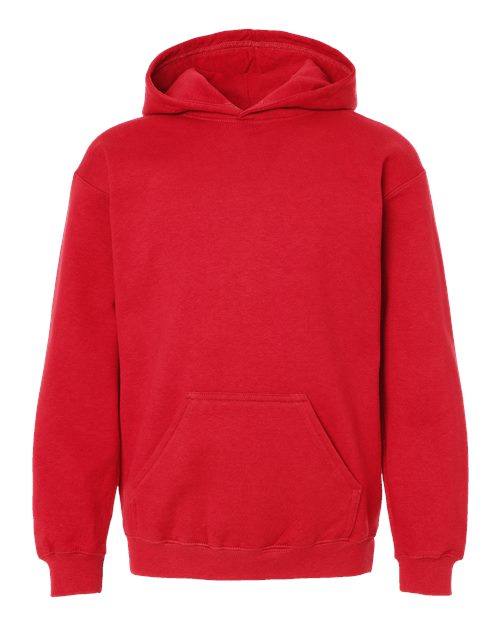 Youth Hooded Sweatshirt - Red Front