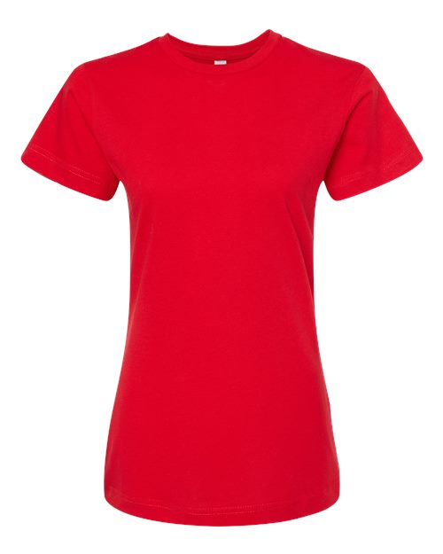 Women's Fine Jersey Classic Fit T-Shirt - Red Front