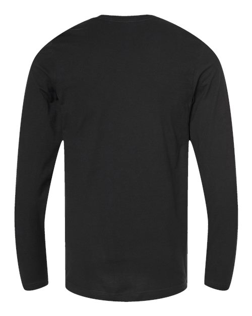Unisex Premium Cotton Long Sleeve T-Shirt - Black Back