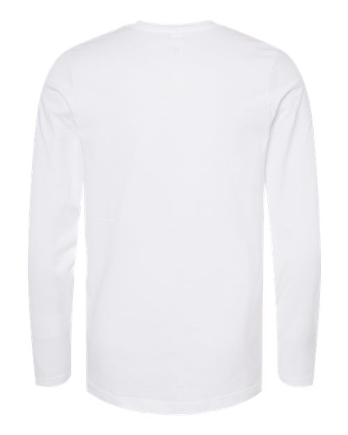 Unisex Premium Cotton Long Sleeve T-Shirt - White Back