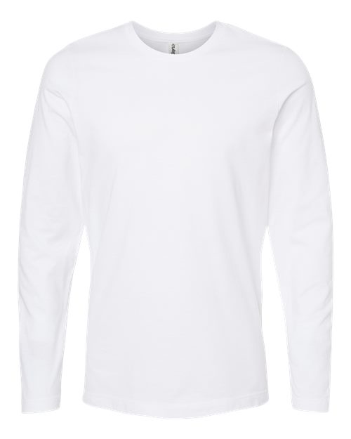 Unisex Premium Cotton Long Sleeve T-Shirt - White Front