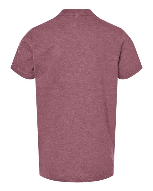 Youth Fine Jersey T-Shirt - Heather Cassis Back