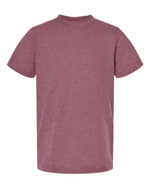 Youth Fine Jersey T-Shirt - Heather Cassis Front