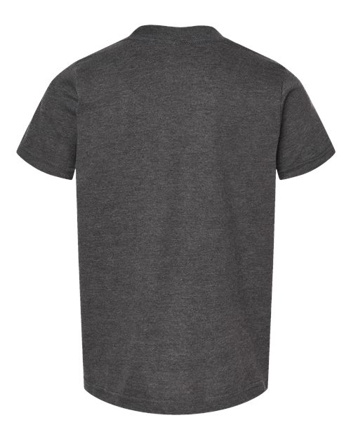 Youth Fine Jersey T-Shirt - Heather Charcoal Back