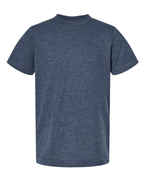 Youth Fine Jersey T-Shirt - Heather Denim Front