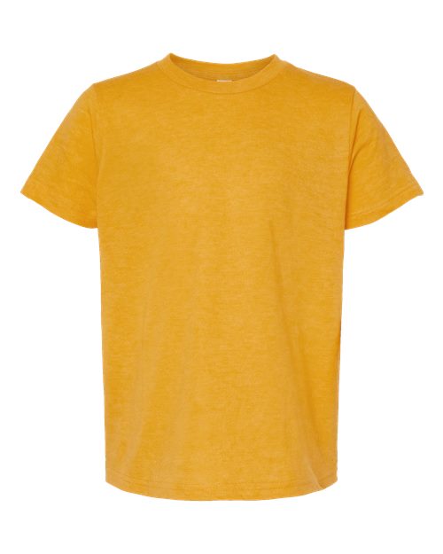 Youth Fine Jersey T-Shirt - Heather Mellow Yellow Front