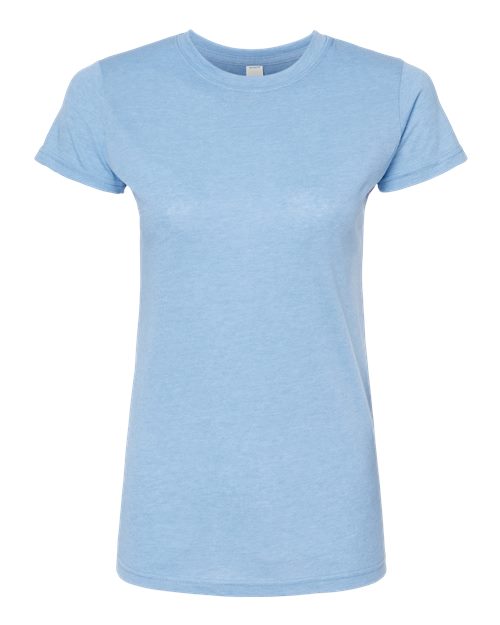 Women's Poly-Rich T-Shirt - Heather Athletic Blue Front