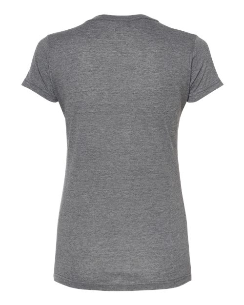 Women's Poly-Rich T-Shirt - Heather Charcoal Back