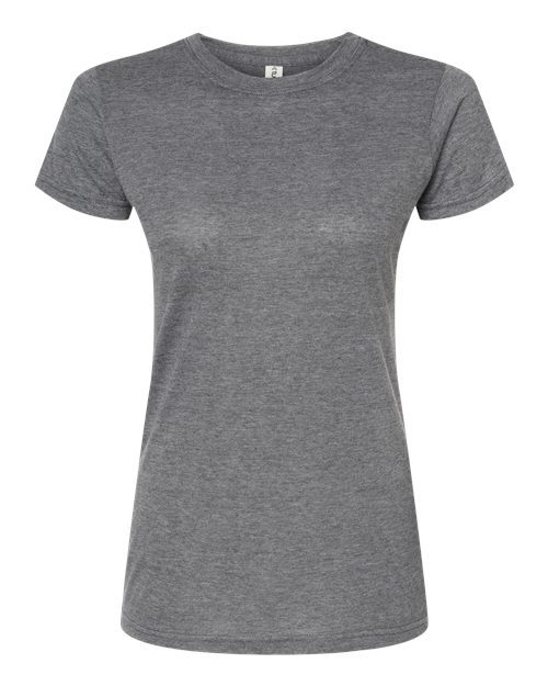 Women's Poly-Rich T-Shirt - Heather Charcoal Front