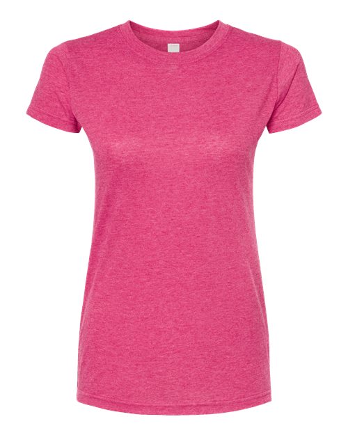 Women's Poly-Rich T-Shirt - Heather Fuchsia Front