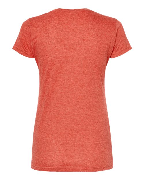 Women's Poly-Rich T-Shirt - Heather Orange Back