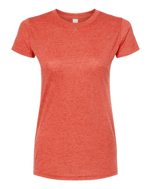 Women's Poly-Rich T-Shirt - Heather Orange Front
