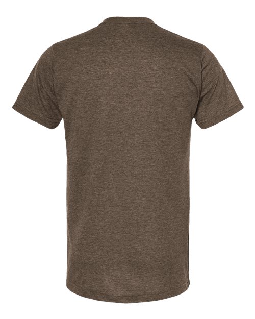 Unisex Poly-Rich T-Shirt - Heather Brown Back