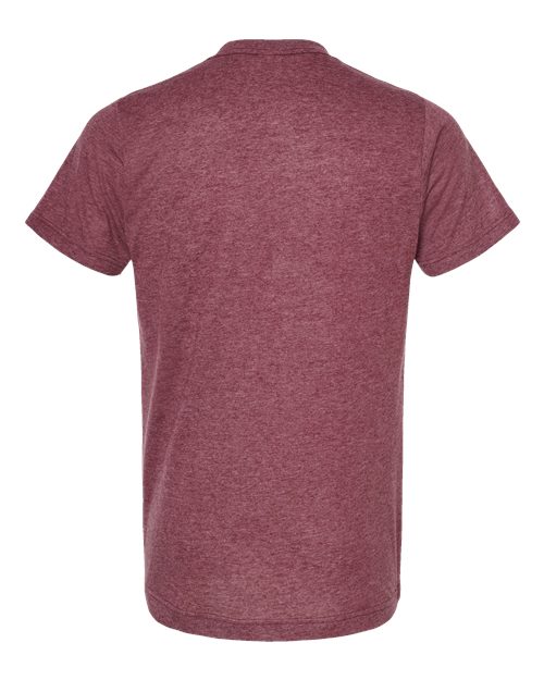 Unisex Poly-Rich T-Shirt - Heather Burgundy Back