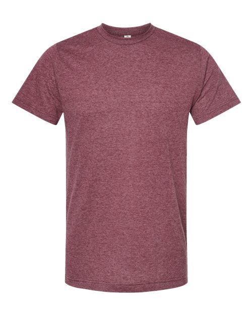 Unisex Poly-Rich T-Shirt - Heather Burgundy Front