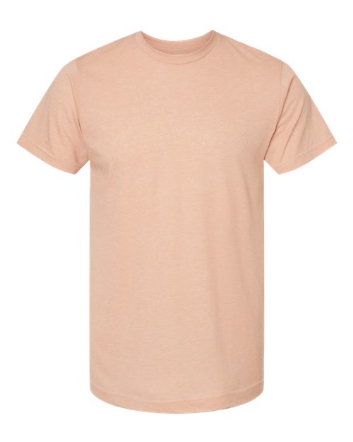 Unisex Poly-Rich T-Shirt - Heather Peach Front