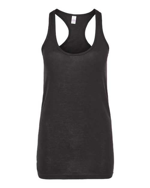 Women's Poly-Rich Racerback Tank Top - Black Front