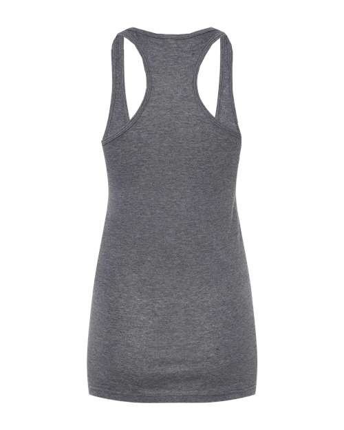 Women's Poly-Rich Racerback Tank Top - Heather Charcoal Back
