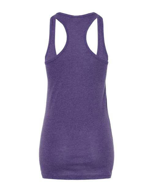 Women's Poly-Rich Racerback Tank Top - Heather Purple Back