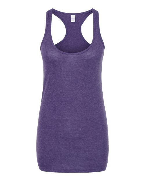 Women's Poly-Rich Racerback Tank Top - Heather Purple Front