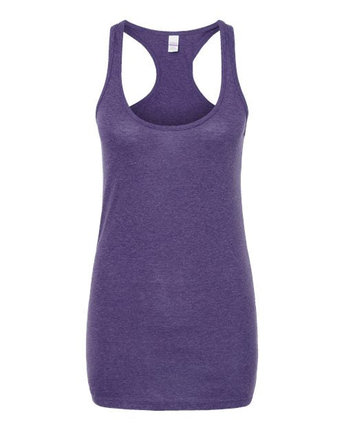 Tultex Women's Poly-Rich Racerback Tank Top - Heather Purple Front