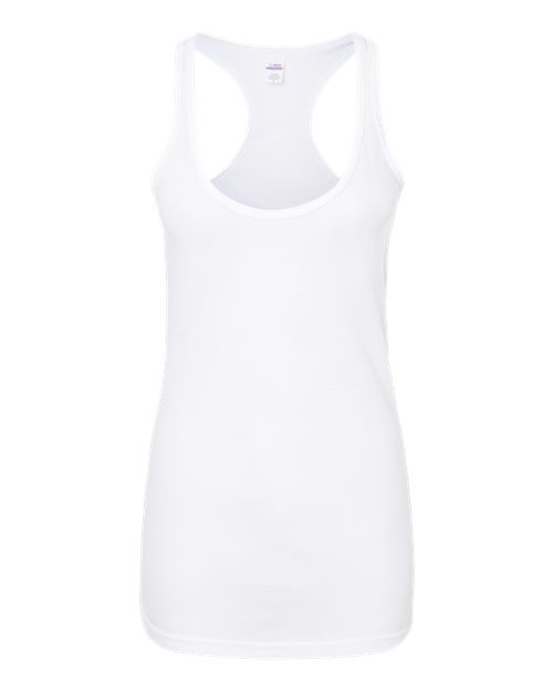 Women's Poly-Rich Racerback Tank Top - White Front