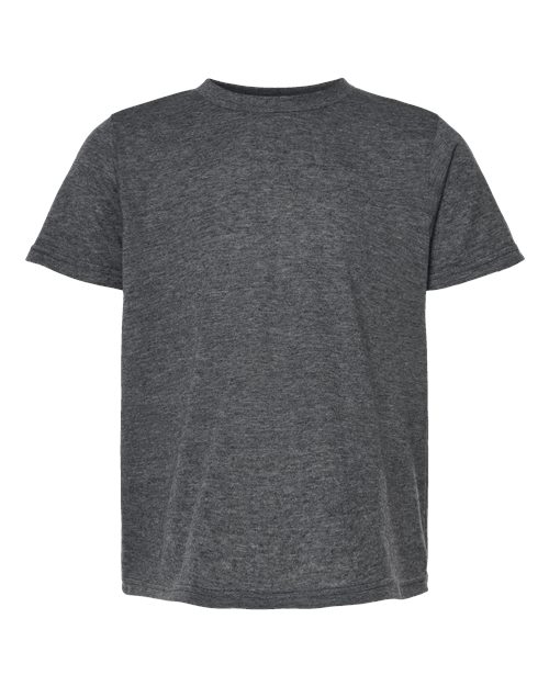 Tultex Youth Poly-Rich T-Shirt - Heather Charcoal Front