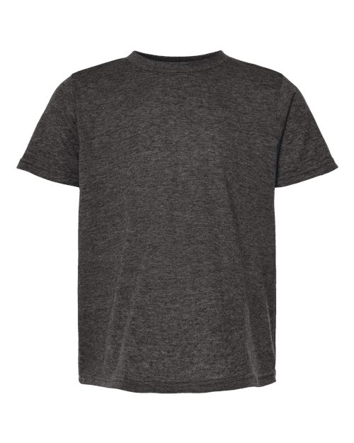 Youth Poly-Rich T-Shirt - Heather Graphite Front