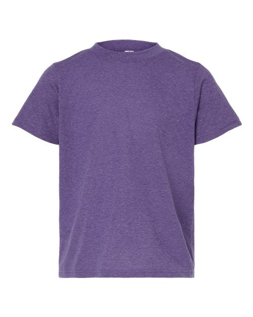 Tultex Youth Poly-Rich T-Shirt - Heather Purple Front