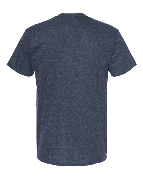 Unisex Heavyweight Jersey T-Shirt - Heather Denim Back