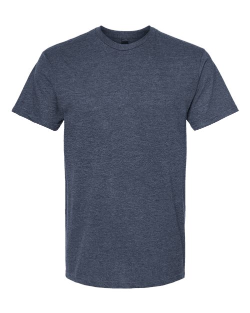 Unisex Heavyweight Jersey T-Shirt - Heather Denim Front