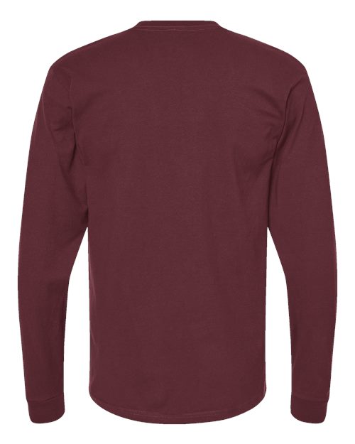 Unisex Heavyweight Jersey Long Sleeve T-Shirt - Burgundy Back