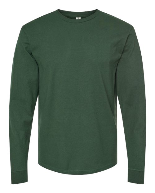 Unisex Heavyweight Jersey Long Sleeve T-Shirt - Hunter Green Front