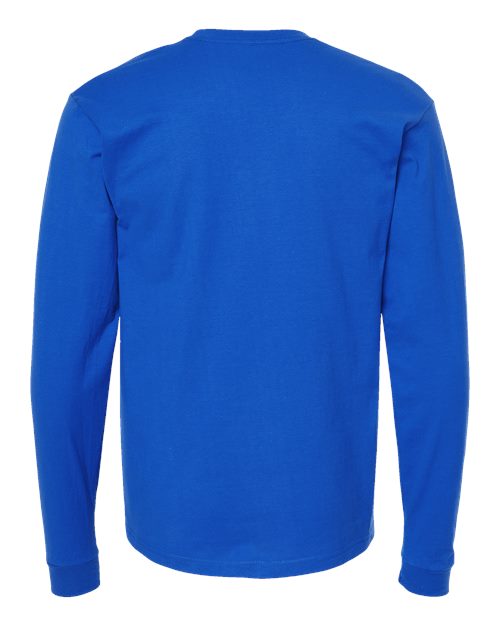 Unisex Heavyweight Jersey Long Sleeve T-Shirt - Royal Back