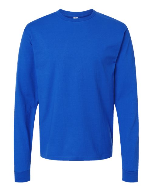 Unisex Heavyweight Jersey Long Sleeve T-Shirt - Royal Front