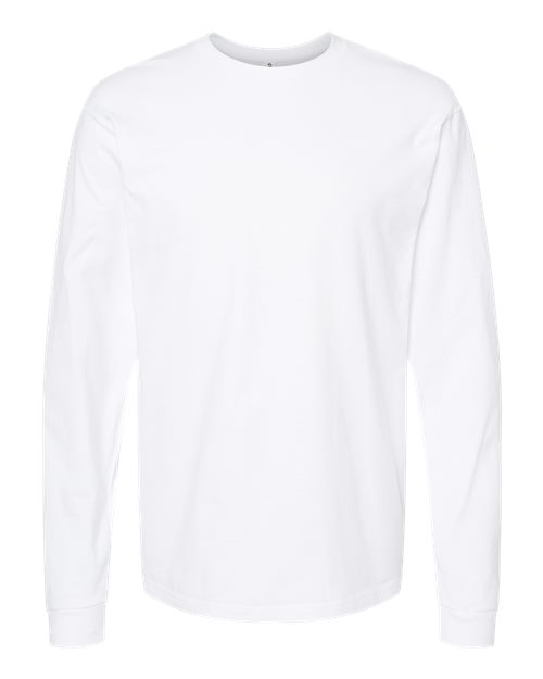 Unisex Heavyweight Jersey Long Sleeve T-Shirt - White Front