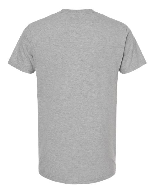 Unisex Heavyweight Jersey Pocket T-Shirt - Heather Grey Back