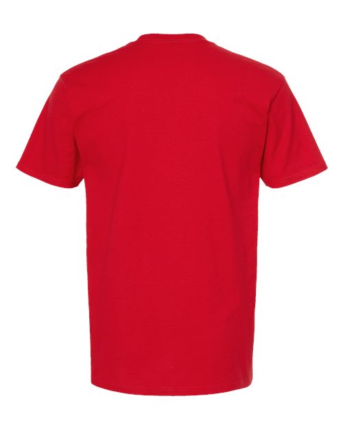 Unisex Heavyweight Jersey Pocket T-Shirt - Red Back