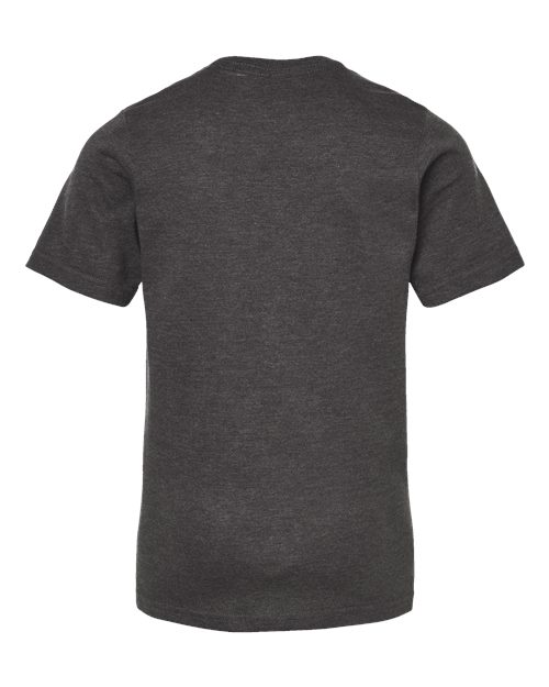 Youth Heavyweight Jersey T-Shirt - Heather Charcoal Back