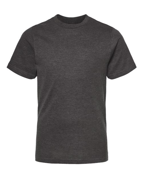Youth Heavyweight Jersey T-Shirt - Heather Charcoal Front