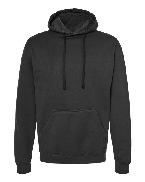 Unisex Fleece Hooded Sweatshirt - Black Front