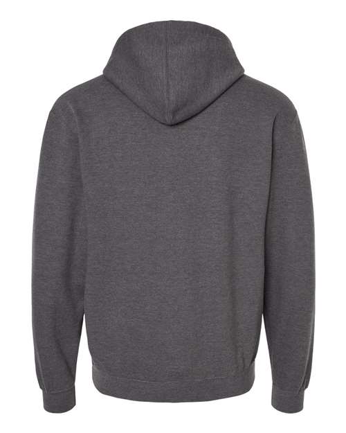 Unisex Fleece Hooded Sweatshirt - Heather Charcoal Back