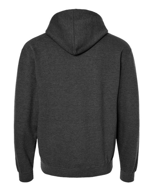 Unisex Fleece Hooded Sweatshirt - Heather Graphite Back